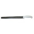 Stanton Trading Slicer Knife12" WhitePP handle serrated edge, high-carbonsteel KNV-SLCSER12-WH